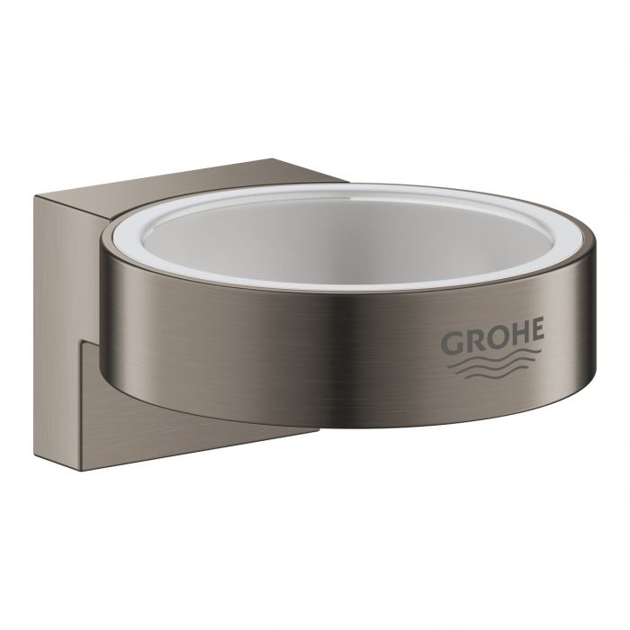 Uchwyt GROHE Selection do dozownika do mydła Selection 41028000 lub szklanki Selection 41029000 metalowy d56 brushed hard graphite | 41027AL0