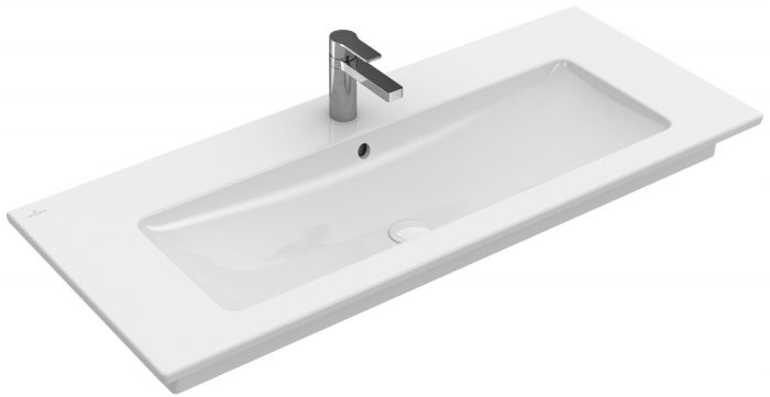 Umywalka ceramiczna VILLEROY & BOCH Venticello meblowa prostokątny bez otworu z przelewem 1200 x 500 mm weiss alpin | 4104CJ01