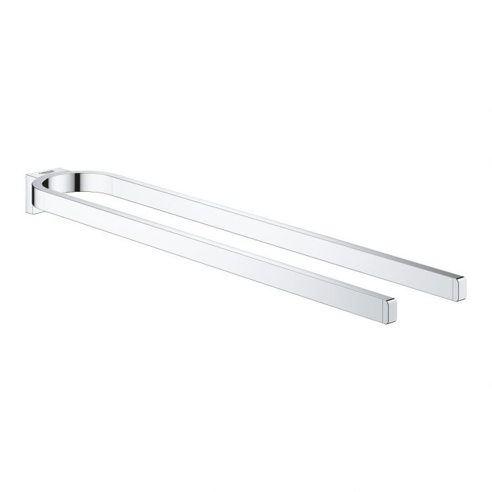Wieszak na ręczniki nieobrotowy GROHE Selection ukryte mocowania metalowy 411 x 75 mm chrom | 41059000