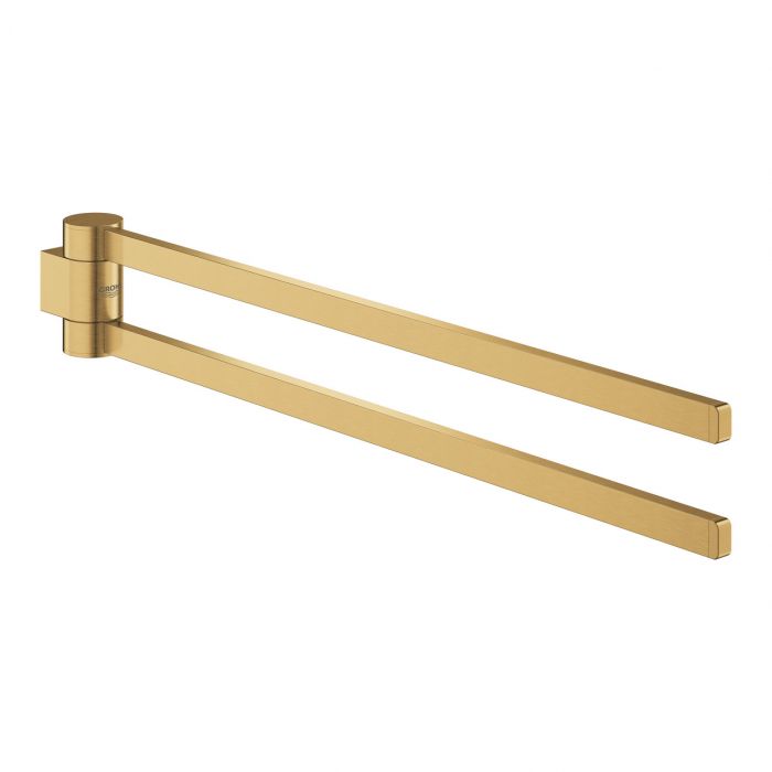Wieszak na ręcznik podwójny, obrotowy GROHE Selection ukryte mocowania metalowy 65 x 441 mm brushed cool sunrise | 41063GN0