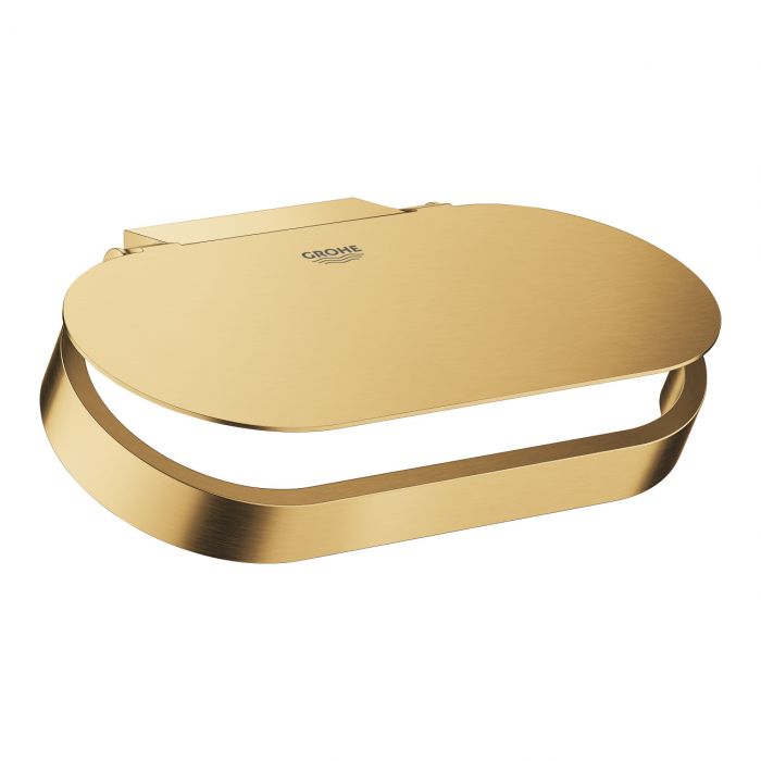 Uchwyt na papier ścienny GROHE Selection z pokrywą i ukrytymi mocowaniami metalowy brushed cool sunrise | 41069GN0