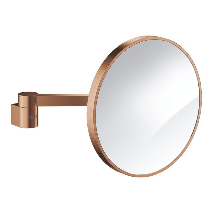Lusterko ścienne powiększenie x7 GROHE Selection ukryte mocowanie brushed warm sunset | 41077DL0