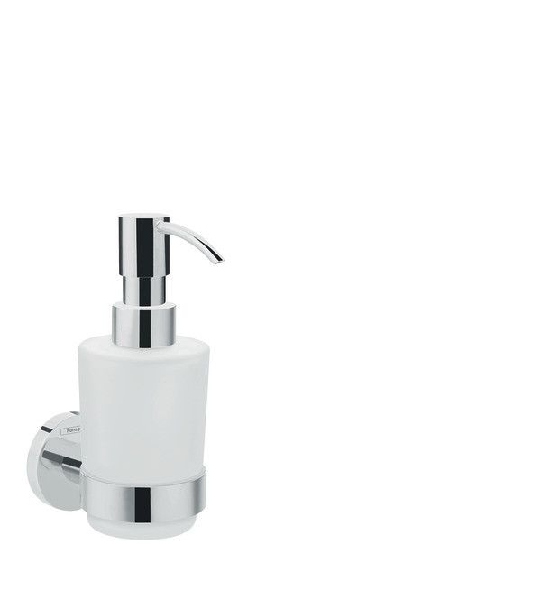 Dozownik na mydło ścienny HANSGROHE Logis Universal 200 ml mosiądz/szkło chrom | 41714000