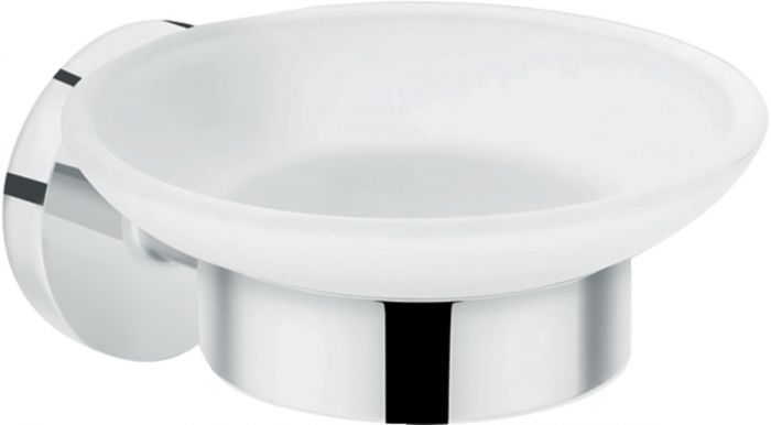 Mydelniczka ścienna HANSGROHE Logis Universal mosiądz/szkło d108 chrom | 41715000