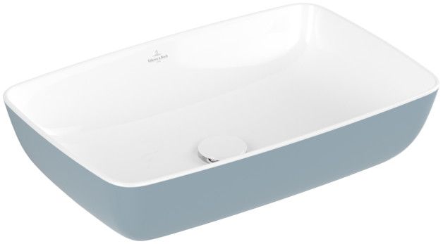 Umywalka ceramiczna TitanCeram VILLEROY & BOCH Artis nablatowa prostokątny bez otworu bez przelewu 580 x 385 x 130 mm frozen | 417258BCS6