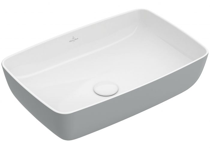 Umywalka ceramiczna VILLEROY & BOCH Artis nablatowa prostokątny bez przelewu bez miejsca na armaturę 580 x 380 mm french linen | 417258BCT7
