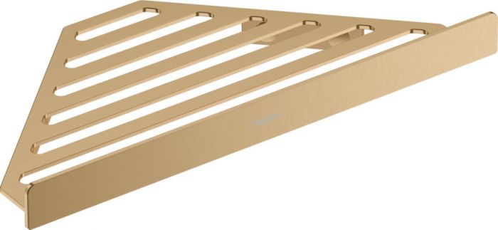 Koszyk narożny ścienny HANSGROHE AddStoris z krytym mocowaniem może być również używane jako półka 148 x 148 x 305 mm brąz szczotkowany z materiałem montażowym | 41741140