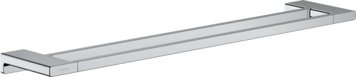 Wieszak na ręczniki podwójny ścienny HANSGROHE AddStoris z krytym mocowaniem, z materiałem montażowym metalowy 648 x 124 mm chrom | 41743000