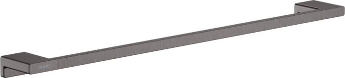 Wieszak na ręcznik kąpielowy ścienny HANSGROHE AddStoris z krytym mocowaniem metalowy 648 x 70 mm, rozstaw otworów: 626 mm czarny chrom szczotkowany z materiałem montażowym  | 41747340