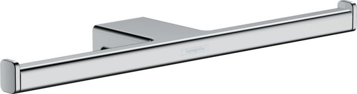 Uchwyt na papier toaletowy ścienny, na dwie rolki HANSGROHE AddStoris kryte mocowanie metalowy 141 x 77 mm, rozstaw otworów: 26 mm chrom | 41748000