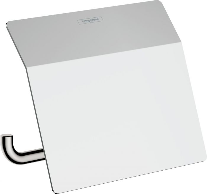 Uchwyt na papier toaletowy ścienny z osłoną HANSGROHE AddStoris kryte mocowanie metalowy 153 x 86 mm chrom | 41753000