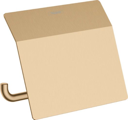 Uchwyt na papier toaletowy ścienny z osłoną HANSGROHE AddStoris kryte mocowanie metalowy 153 x 86 mm brązowy szczotkowany | 41753140