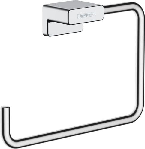 Wieszak na ręcznik typu Ring, ścienny, obrotowy HANSGROHE AddStoris kryte mocowanie, z materiałem montażowym metalowy 189 x 120 x 40 mm chrom | 41754000