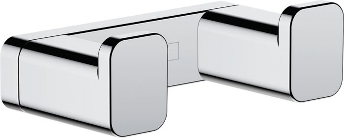 Haczyk ścienny podwójny HANSGROHE AddStoris kryte mocowanie metalowy 36 x 66 mm chrom | 41755000
