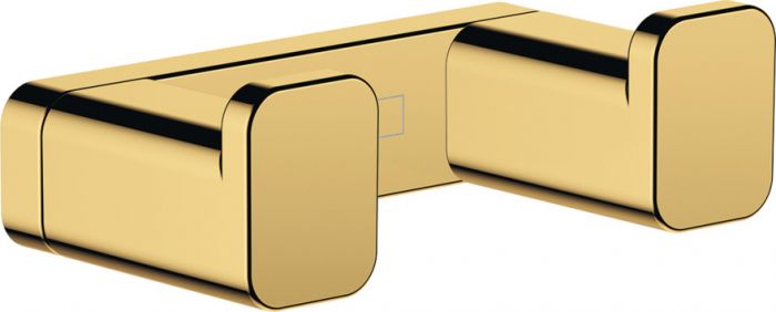 Haczyk ścienny podwójny HANSGROHE AddStoris kryte mocowanie metalowy 36 x 66 mm złoty optyczny polerowany | 41755990