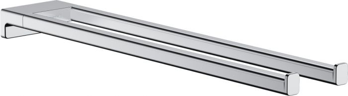 Wieszak na ręcznik ścienny podwójny HANSGROHE AddStoris metalowy długość: 445 mm chrom | 41770000