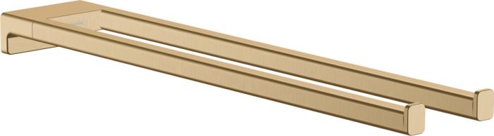 Wieszak na ręcznik ścienny podwójny HANSGROHE AddStoris metalowy długość: 445 mm brąz szczotkowany | 41770140