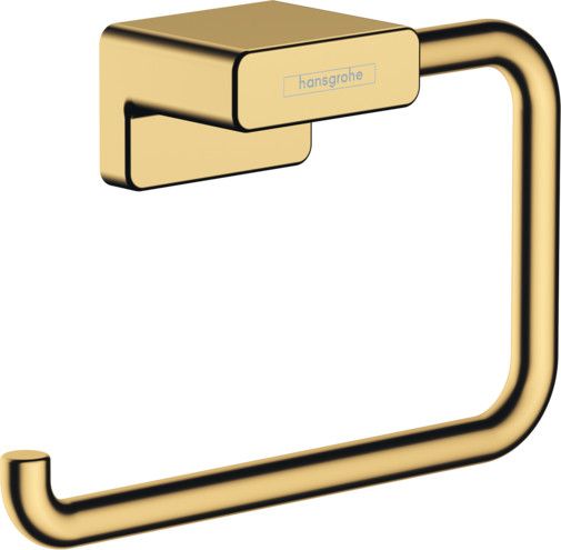 Uchwyt na papier toaletowy ścienny bez osłony HANSGROHE AddStoris kryte mocowanie metalowy 141 x 77 mm złoty optyczny polerowany | 41771990