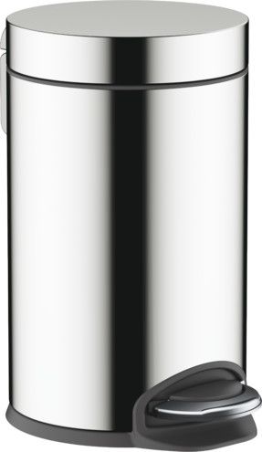 Pojemnik na śmieci wolnostojący HANSGROHE AddStoris z wyjmowaną wkładką, funkcja softclose z tworzywa pojemność: 3 l, 265 x 170 mm chrom | 41775000