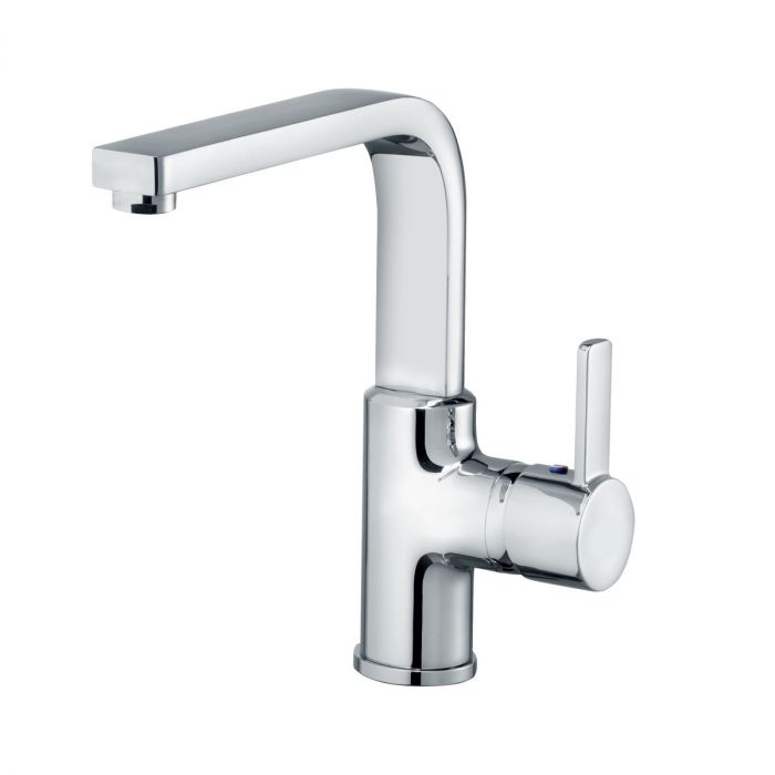 ZENTA bateria umywalkowa jednootworowa, jednouchwytowa wysokość: 244 mm zasięg wylewki: 160 mm DN 10 chrom funkcja Eco