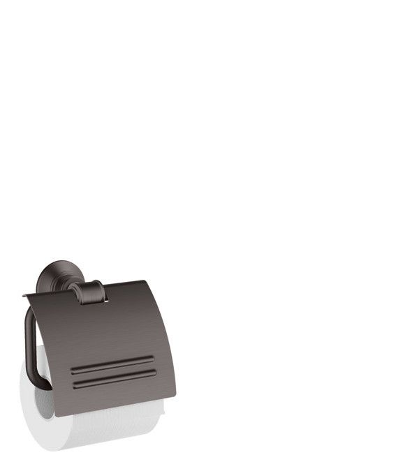 Uchwyt na papier toaletowy HANSGROHE Axor Montreux metalowy czarny chrom szczotkowany | 42036340