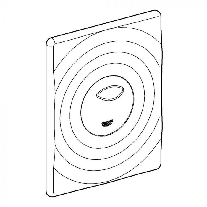 Przycisk uruchamiający GROHE Surf do pneumatycznych zaworów spłukujących z 2 wężykami 156 x 197 mm | 42302P00