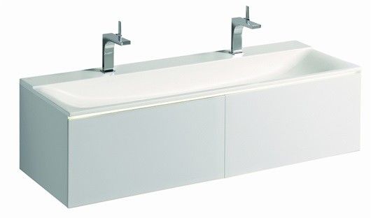 Umywalka GEBERIT Xeno2 2-otworowa 1400 x 480 mm biel alpejska | 500277001