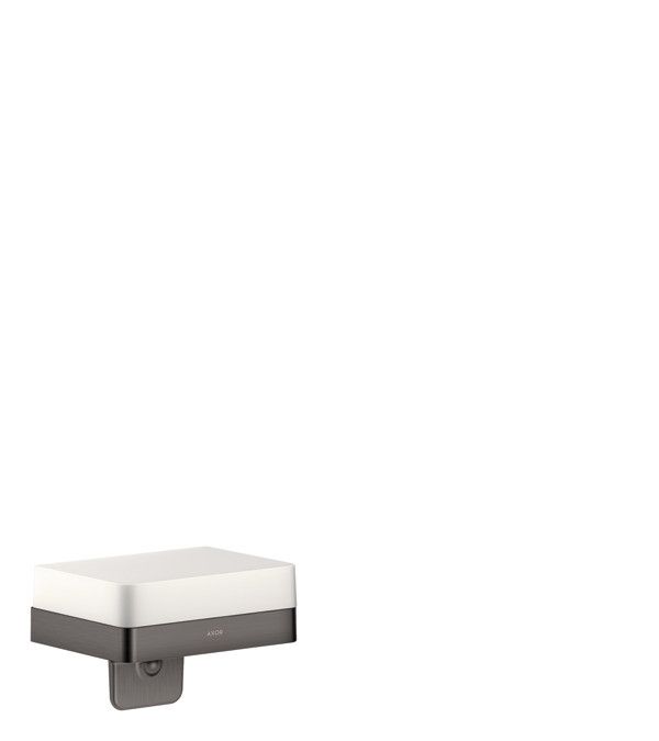 Dyspozytor mydła w płynie z półką, ścienny HANSGROHE Axor Universal Accessories dozowanie: 0,5 ml metal szkło czarny chrom szczotkowany | 42819340