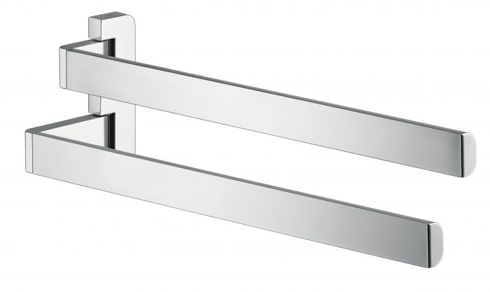 Uchwyt na ręcznik 2-ramienny HANSGROHE Axor Universal Softsquare długość 409 mm chrom w zestawie elementy montażowe | 42821000