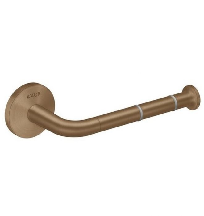 Uchwyt na papier toaletowy ścienny HANSGROHE Axor Universal Circular metalowy 83 x 177 mm brąz szczotkowany z materiałem montażowym | 42856140
