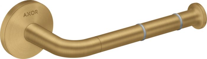 Uchwyt na papier toaletowy ścienny HANSGROHE Axor Universal Circular metalowy 83 x 177 mm złoty optyczny szczotkowany z elementami montażowymi | 42856250