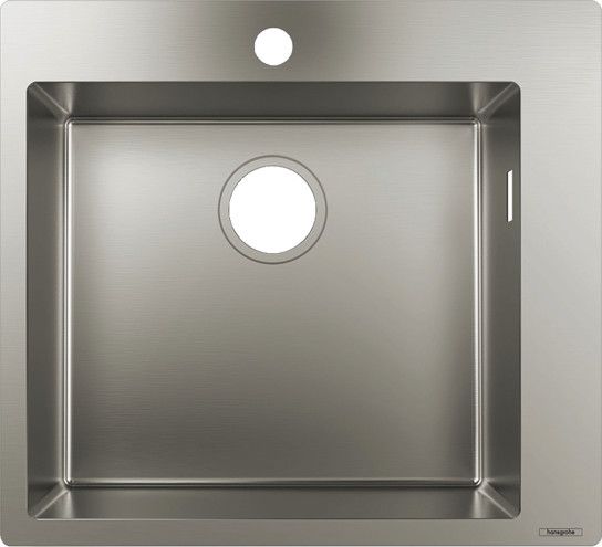 Zlewozmywak nablatowy 1-komorowy HANSGROHE S1 S711-F450 550 x 190 x 500 mm | 43301800