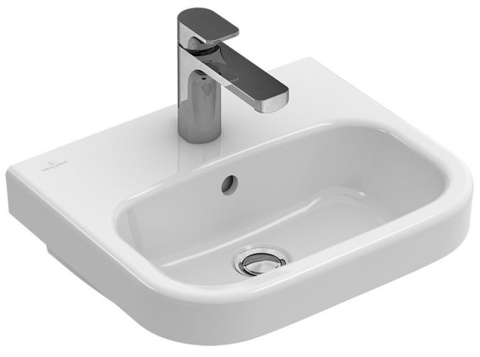 Umywalka ceramiczna VILLEROY & BOCH Architectura wisząca mała prostokątny z otworem z przelewem 450 x 380 mm weiss alpin  | 43734501