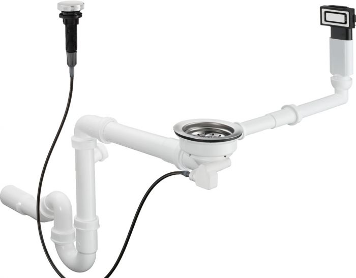 Zestaw przelowowo-odpływowy automatyczny HANSGROHE D14-11 średnica 40 / 50 stal szlachetna  | 43931800