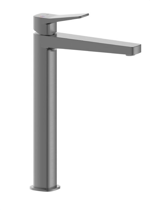 Bateria umywalkowa nablatowa ARMATURA KRAKÓW Malaga gun metal grey w zestawie korek | 452271261
