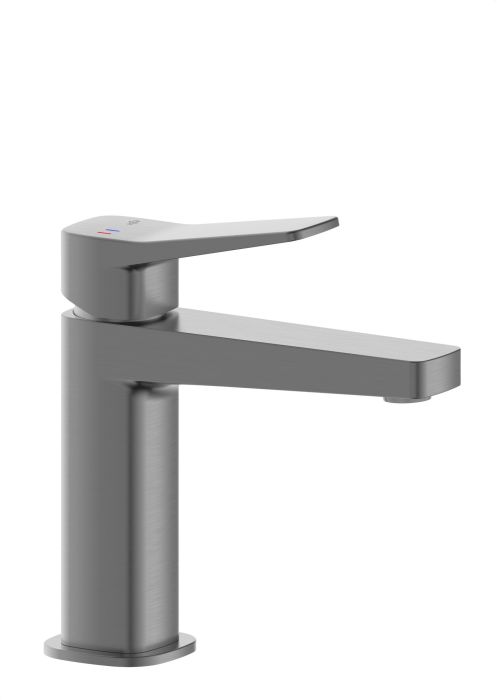 Bateria umywalkowa ARMATURA KRAKÓW Malaga gun metal grey PVD z korkiem w zestawie  | 452281561