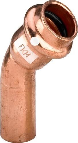 Łuk 45° z miedzi końcówka wsuwana 18 mm Profipress S 4526.1 SOL