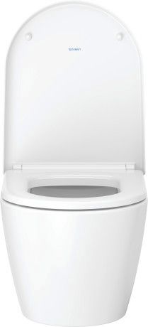 Zestaw WC wiszący DURAVIT Me by Starck miska WC rimless bez rantu spłukującego, lejowa; deska WC zdejmowana, zawiasy stalowe, z automatycznym zamykaniem, mocowanie Durafix 37 x 57 cm biały alpin | 2529090000+0020090000 #2