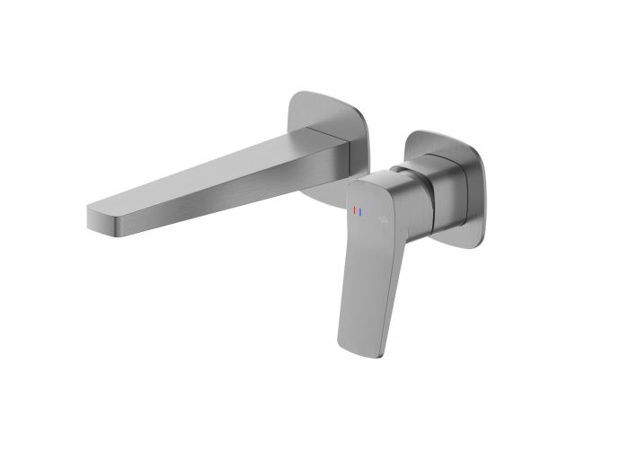 Bateria umywalkowa podtynkowa ścienna ARMATURA KRAKÓW Malaga mosiądz gun metal grey  | 452981061