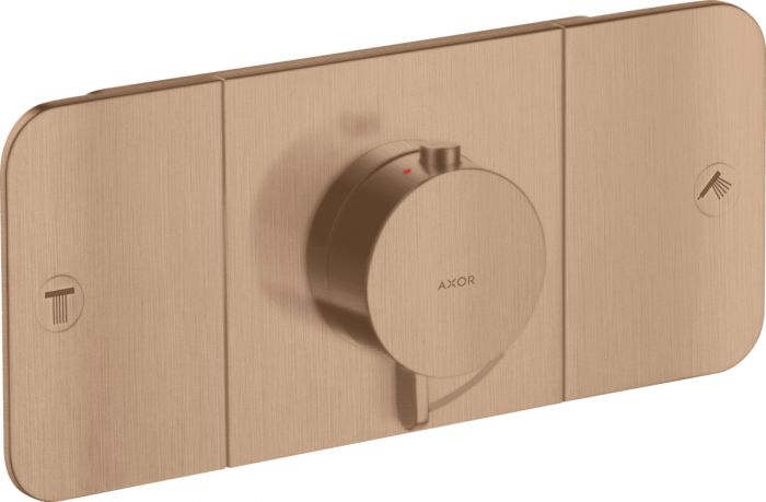 Moduł podtynkowy termostatyczny do 2 odbiorników HANSGROHE Axor One czerwone złoto szczotkowane | 45712310