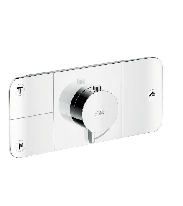 Moduł sterujący z termostatem podtynkowy element zewnętrzny HANSGROHE Axor One do 3 odbiorników mosiądz złoty optyczny  | 45713990