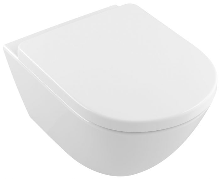 Miska ceramiczna z powłoką CeramicPlus VILLEROY & BOCH Subway 2.0 Comfort podwieszana lejowa z elementami mocującymi "SupraFix compact" 41 x 58 cm weiss alpin | 4609R0R1