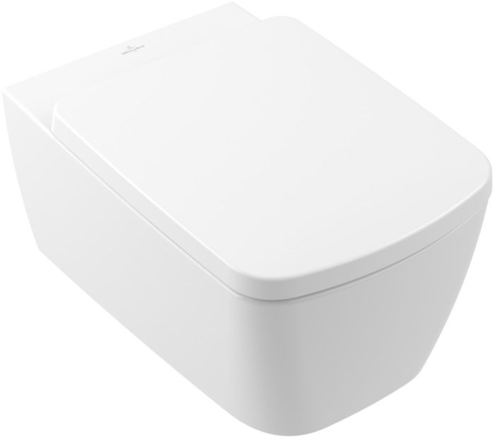 Miska WC wisząca z powłoką AntiBac CeramicPlus VILLEROY & BOCH Subway 3.0 bez kołnierza wirowa TwistFlush 37 x 56 cm weiss alpin  | 4610T0T2