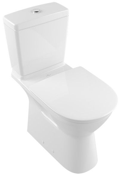 O.novo Vita miska WC ceramiczna lejowa, bez kołnierza wewnętrznego, stojąca odpływ poziomy 71 x 36 cm weiss alpin z powłoką CeramicPlus