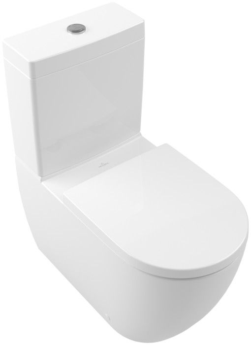 Miska WC stojąca z powłoką CeramicPlus VILLEROY & BOCH Subway 3.0 wirowa w komplecie zestaw mocujący 37 x 71 x 40 cm weiss alpin | 4672T0R1