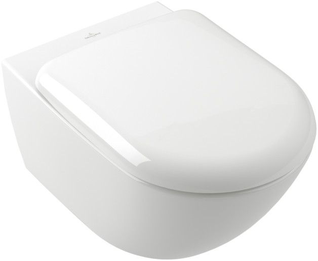 Miska WC lejowa, bez kołnierza wewnętrznego, podwieszana VILLEROY & BOCH ANTAO ceramiczna z powłoką CeramicPlus 37 x 56 cm biała | 4674T0R1