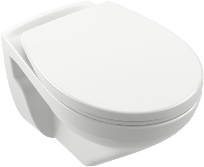 Miska WC VILLEROY & BOCH VITALLE NEWO wisząca z deską sedesową wolnoopadającą z funkcją szybkiego wypinania QuickRelease oraz wolnego opadania SoftClosing 36 x 54 biała | 4693R001+8M59S101