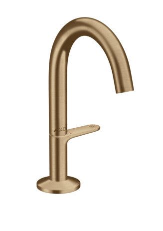 Bateria umywalkowa stojąca HANSGROHE Axor One Select 140 1-uchwytowa 1-otworowa może współpracować z przepływowymi podgrzewaczami wody brąz szczotkowany | 48010140