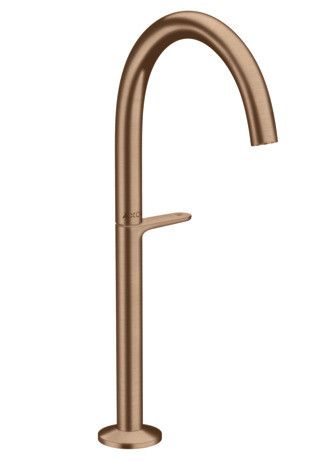 Bateria umywalkowa stojąca HANSGROHE Axor One Select 260 1-uchwytowa 1-otworowa może współpracować z przepływowymi podgrzewaczami wody czerwone złoto szczotkowane | 48030310