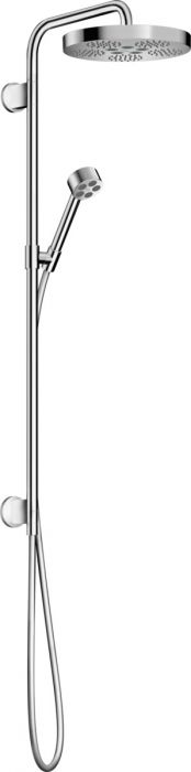 Zestaw prysznicowy 1jet HANSGROHE Axor One podtynkowy chrom w komplecie: głowica prysznicowa 280 mm, główka prysznicowa 75 1jet EcoSmart, przyłącze ścienne, wąż prysznicowy 1600 mm, suwak, drążek prysznicowy | 48790000